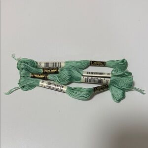 4 DMC (color 563) Green Embroidery Floss